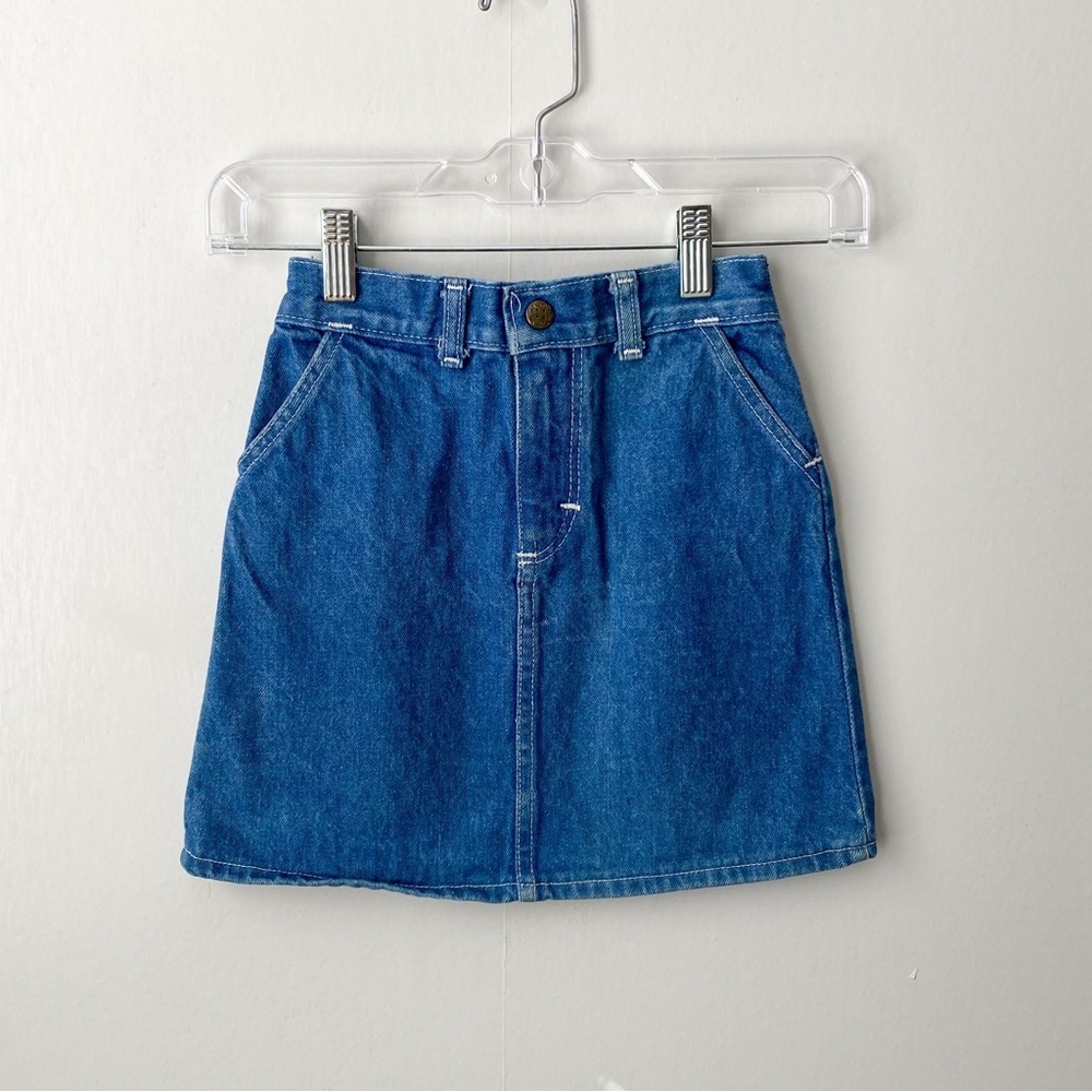 Vintage OshKosh B'Gosh Cotton Denim Skirt Girls 6